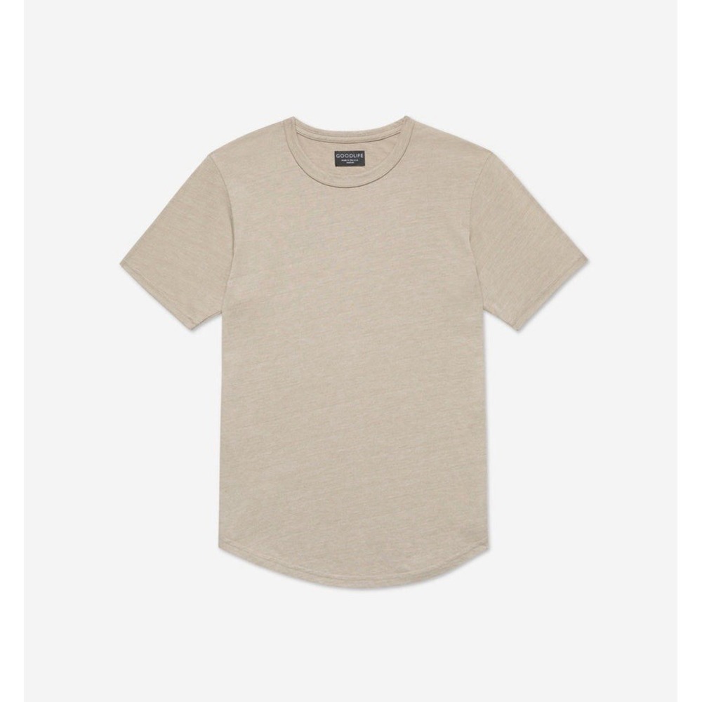 GOODLIFE Mens T-Shirt Medium Curved Hem Modern Casual Crew Comfort Soft Top